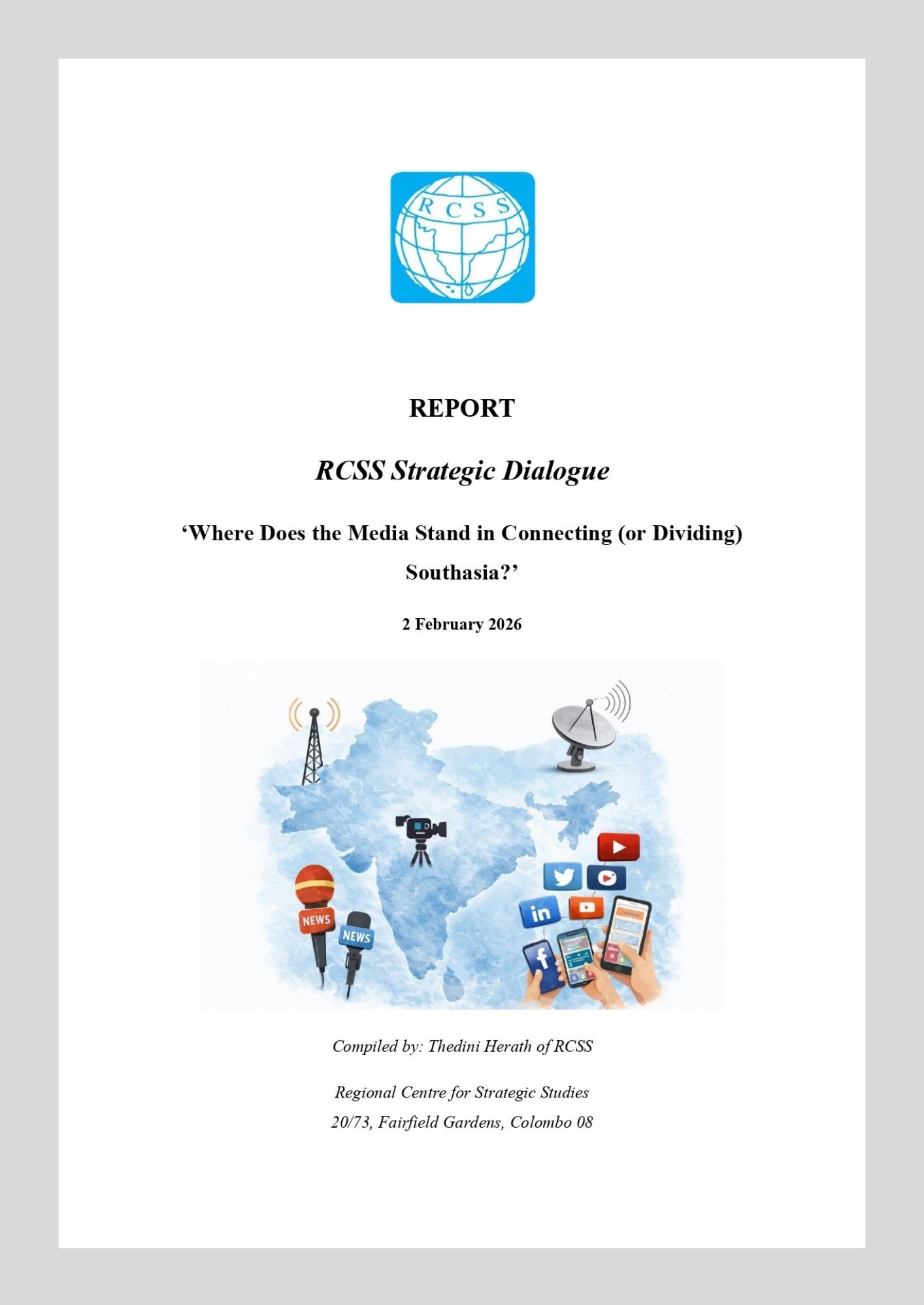 Rcss RCSS - Regional Centre for Strategic Studies
